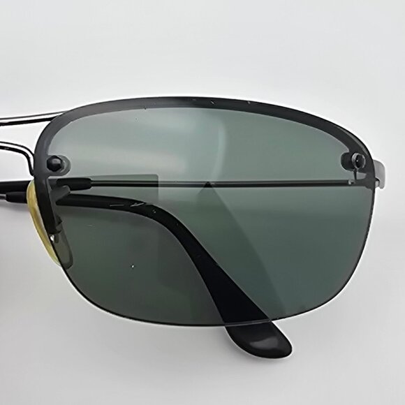 Ray-Ban RB3156 004/9A Top Square Gunmetal Polarized Green Aviator Sunglasses - Picture 13 of 16